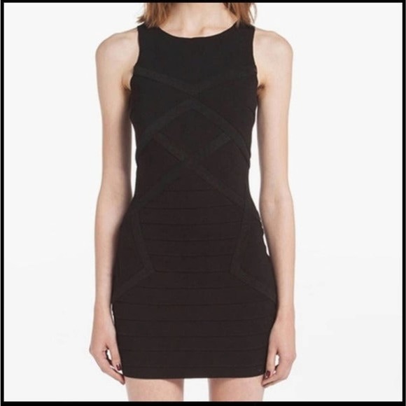 Maje Denier Raw Hem Dress in Black - Picture 1 of 7